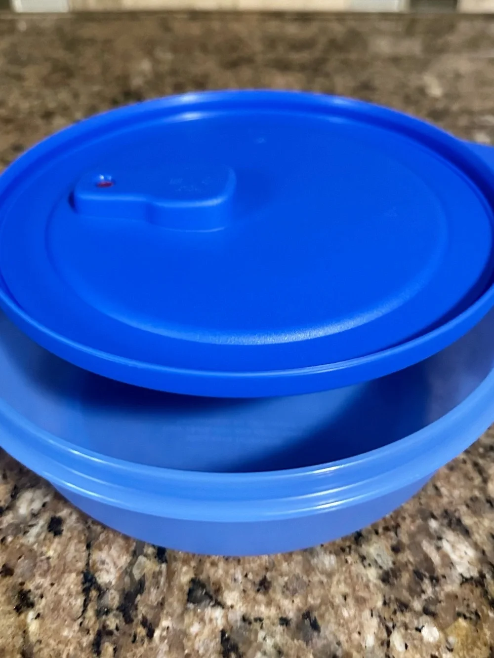 Tupperware crystal wave Container 4 1/4 cups - 1 liter - blue color